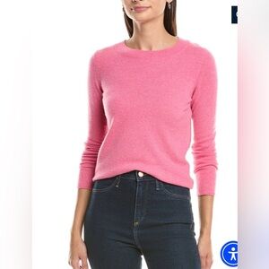 NWT Quince Mongolian cashmere crewneck sweater bubblegum pink Med